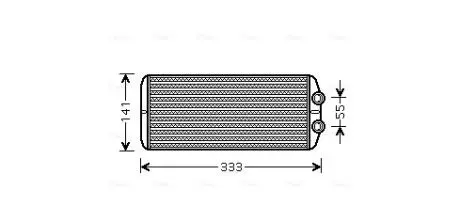 Радиатор отопителя салона AVA AVA COOLING PEA6312