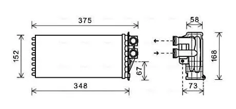 Радіатор обігрівача салону Peugeot 3008 5005, Citroen DS5 AVA COOLING PEA6359