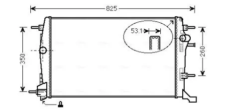 Радиатор, охлаждение двигателя AVA COOLING RT2414