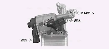 Радиатор масляный Nissan/Opel/Renault в сборе (выр-во AVA) AVA COOLING RT3631H