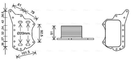 Радиатор масляный Nissan/Opel/Renault (выр-во AVA) AVA COOLING RT3638