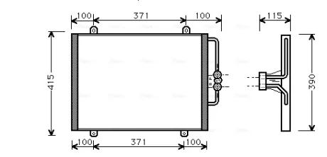 Радіатор кондиціонера AVA COOLING RT5201