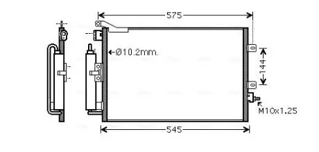 Радиатор кодиционера AVA COOLING RT5417D