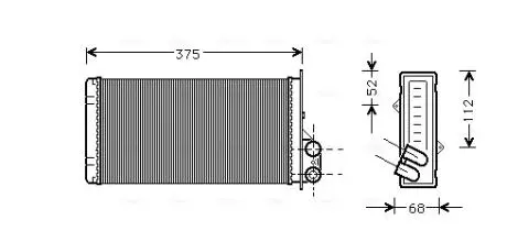 Радиатор печки AVA COOLING RT6226