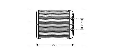 Радиатор печки AVA COOLING RT6343