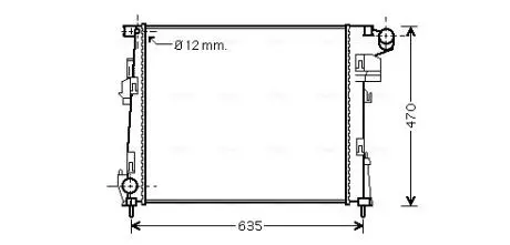 Радіатор охолодження NISSAN; OPEL; RENAULT (AVA) AVA COOLING RTA2427