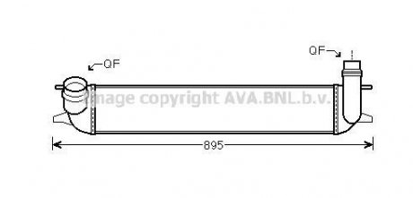 Интеркулер RENAULT LAGUNA (2008) 2.0 DCI (выр-во) AVA COOLING RTA4462 (фото 1)