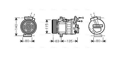 Компрессор кондиционера NISSAN/RENAULT (AVA) AVA COOLING RTAK486