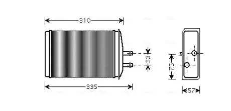 Радіатор пічки AVA COOLING SA6016