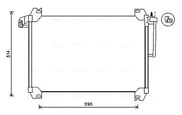 Конденсатор кондиціонера CHEVROLET TRAILBLAZER, SAAB 9-7X 4.2 09.01-07.12 AVA COOLING SBA5074