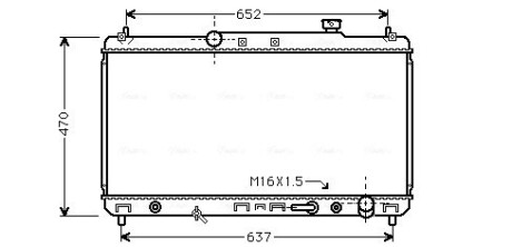 Радиатор охлаждения CAMRY 22i AT 96-01(выр-во) AVA COOLING TO2236 (фото 1)