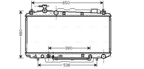 Радіатор, охолодження двигуна AVA COOLING TO2300