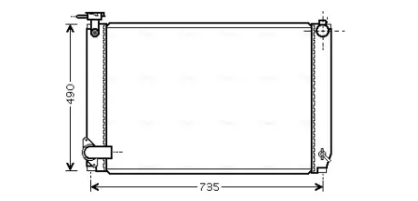 Радіатор, охолодження двигуна AVA COOLING TO2462