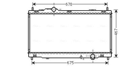 Радіатор, охолодження двигуна AVA COOLING TO2495
