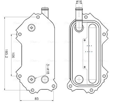 Радиатор масляный TOYOTA AURIS/ AVENSIS/ RAV 4 (Ava) AVA COOLING TO3792