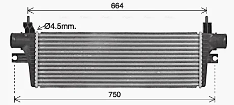 Інтеркулер TOYOTA HILUX MK VIII (2015) (AVA) AVA COOLING TO4774
