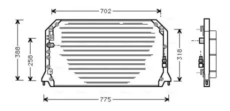 Радіатор кондиціонера AVA COOLING TO5254