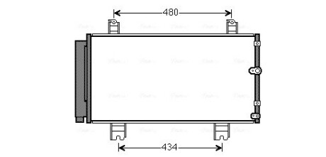 Радіатор кондиціонера AVA COOLING TO5572D