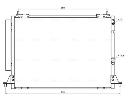 AVA TOYOTA Радіатор кондиціонера (конденсатор) HIACE IV 2.5 06-, HIACE V 04- AVA COOLING TO5795D