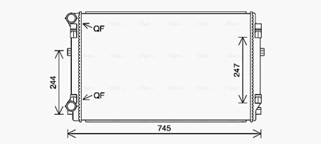 Радиатор, Система охлаждения двигателя AVA COOLING VN2404