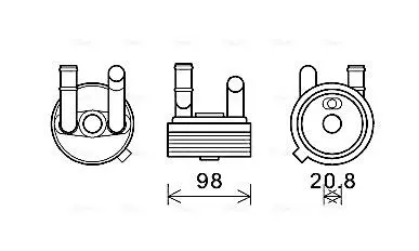 Масляний радіатор SEAT AROSA, CORDOBA, IBIZA III, SKODA FABIA I, VW LUPO I, POLO, POLO IV 1.4/1.4 16V 09.98-11.09 AVA COOLING VN3396