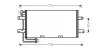 Конденсатор кондиціонера VW CALIFORNIA T4 CAMPER, TRANSPORTER T4 1.9D-2.8 07.90-06.03 AVA COOLING VN5195 (фото 1)