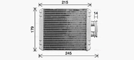 Радіатор обігрівача салону Skoda Fabia 15>, Rapid 13>, VW Polo 09> Behr ver. AVA AVA COOLING VN6434