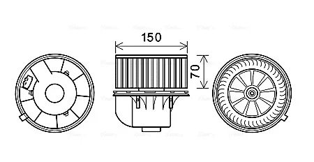 Моторчик пічки Ford Galaxy/VW Sharan 1.8-2.8 95-10 AVA COOLING VN8354