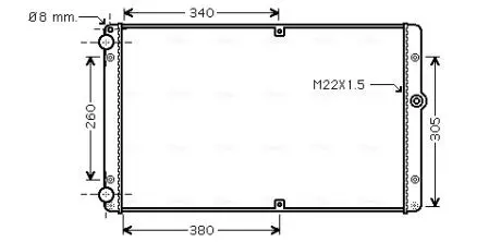 AVA VW Радіатор охолодження двиг. T4 AVA COOLING VNA2245
