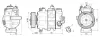 Компресор кондиціонера VW Amarok 2.0 TDI 10-22/T5 2.0 TSI 11-15 AVA COOLING VNAK447 (фото 1)