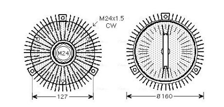 Муфта, Вентилятор радіатора AVA COOLING VNC275