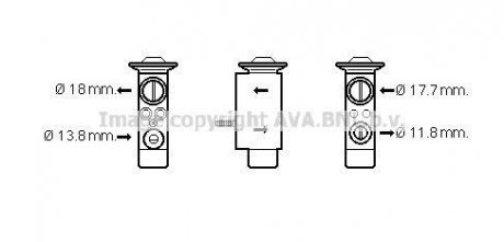 Розширювальний клапан, кондиціонер AVA COOLING VO1162