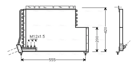 Радіатор кондиціонера AVA COOLING VO5078