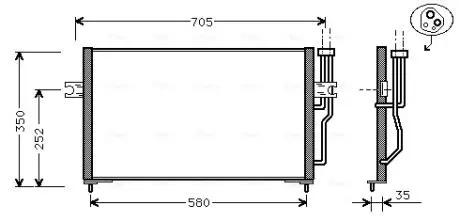 Радіатор кондиціонера AVA COOLING VO5086