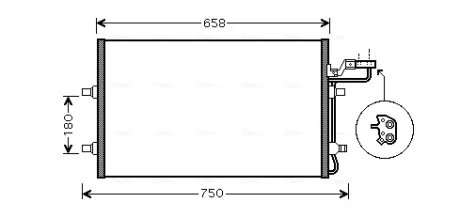 Радіатор кондиціонера AVA COOLING VO5140