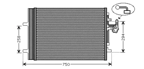 Автозапчасть AVA COOLING VO5161D