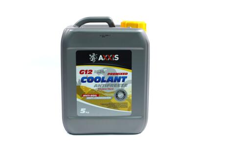 Антифриз YELLOW G12 Сoolant <> (жовтий) (Каністра 5кг) Axxis AX-2008