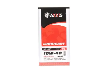 Олива моторн. 10W-40 DZL Light (Каністра 5л) Axxis AX-2178