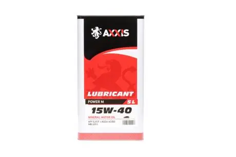Масло моторное. 15W-40 Power M (Канистра 5л) Axxis Ax-571