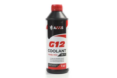 Антифриз RED G12 Сoolant Ready-Mix -36°C <> (червоний) (Каністра 1кг) Axxis AX-P999-G12R RDM1 (фото 1)