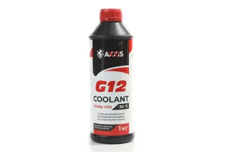Антифриз RED G12 Сoolant Ready-Mix -36°C <> (красный) (Канистра 1кг)) Axxis AX-P999-G12R RDM1