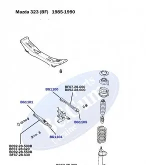 Сайлентблок рычага (заднего) Mazda 323/626, 85-94 (d=14mm) (поперечного)) BELGUM PARTS BG1101