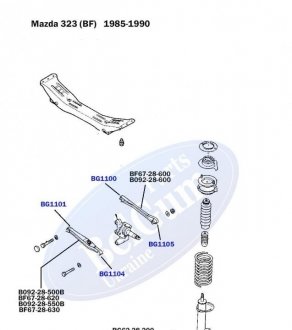 Сайлентблок важеля (заднього/ззовні) Mazda 323/626 BELGUM PARTS BG1105 (фото 1)