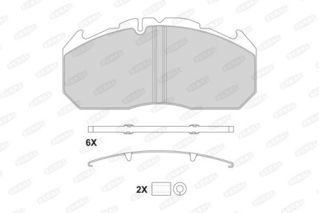 Комплект гальмівних колодок, дискове гальмо BERAL 2921028004145504 (фото 1)