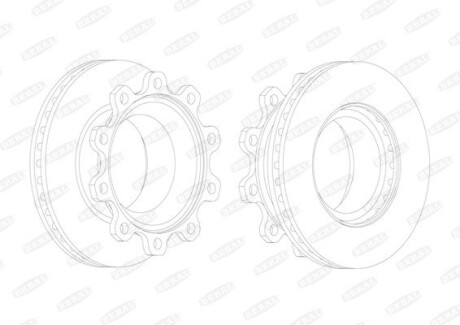 Гальмівний диск, BPW, Тільки для осей з гальмівною системою KNORR (з системами TSB виробництва BPW н BERAL BCR176A