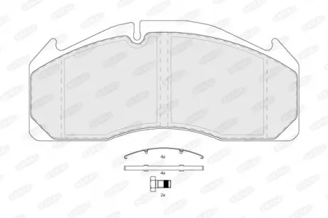 Комплект гальмівних колодок, дискове гальмо BERAL BCV29125TK