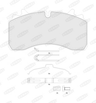 Комплект гальмівних колодок, дискове гальмо BERAL BCV29162TK