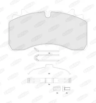 Комплект тормозных колодок, дисковый тормоз BERAL BCV29162TK