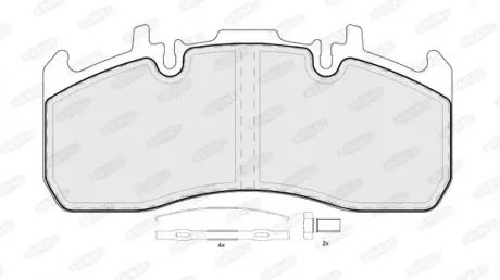 Комплект тормозных колодок, дисковый тормоз, Meritor Elsa 225-1 BERAL BCV29173TK