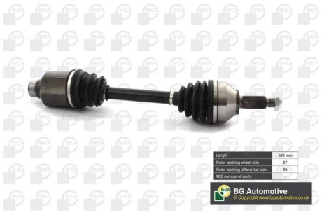 Полуось Mondeo 00-07 Пр. (581mm) BGA DS2357R